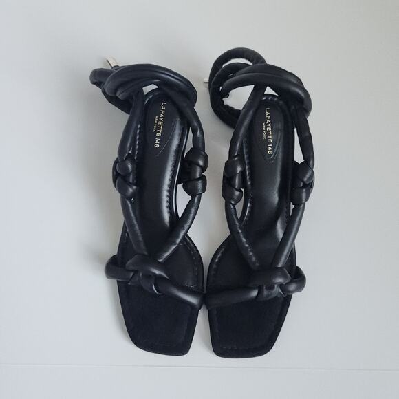 Lafayette 148 New York Delphine Leather Sandals - Picture 8 of 10
